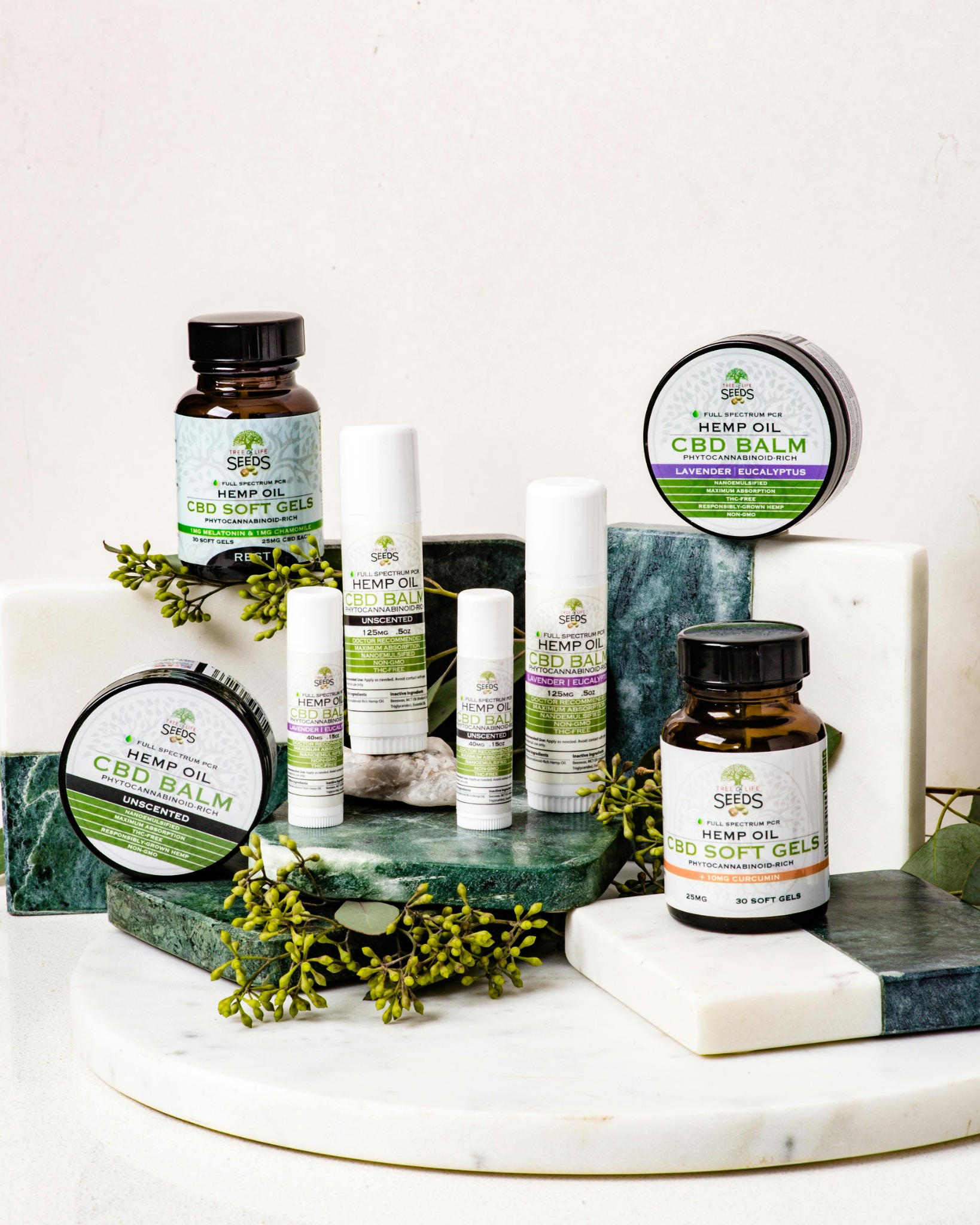 Natural wellness products for digital detox theme